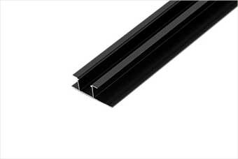 红河航空纤维墙咔铝合金带灯中条（哑黑氧化）